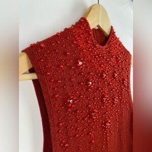 Vintage Lauren Michelle Beaded Metallic Top